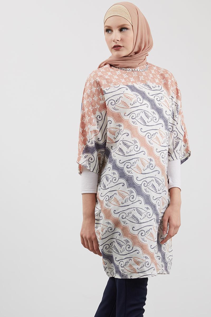   50 Model Tunik Batik Elegan  Modern Kerja Kombinasi